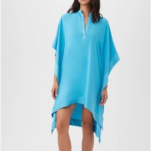Trina Turk Landmark Caftan Dress Sharkbite Hem Size M/L